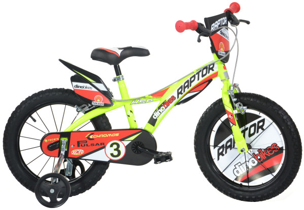 KUBIsport 05-CSK5143K-ZL Dino bikes 614 Raptor žlutá 14&quot; 2023 dětské kolo