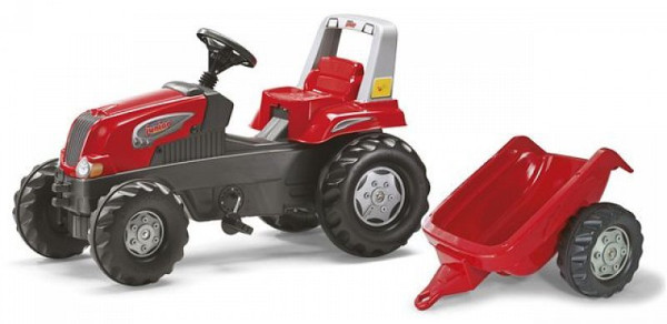 Hračka Rolly Toys Šlapací traktor Junior s vlečkou červený akční