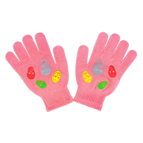 Dětské zimní rukavičky New Baby Girl růžové 122 (6-7 let)