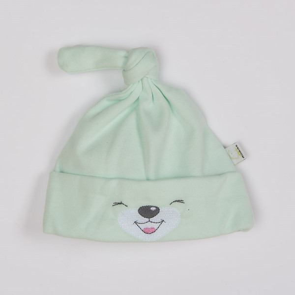 Bavlněná kojenecká čepička Bobas Fashion Lucky zelená 68 (4-6m)