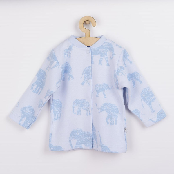 Kojenecký kabátek Baby Service Sloni modrý 74 (6-9m)