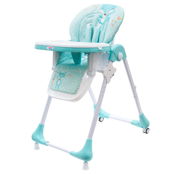 Jídelní židlička NEW BABY Minty Fox - eko kůže a vložka pro miminka