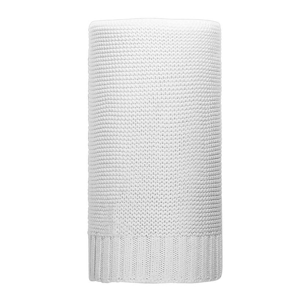 Bambusová pletená deka NEW BABY 100x80 cm bílá 