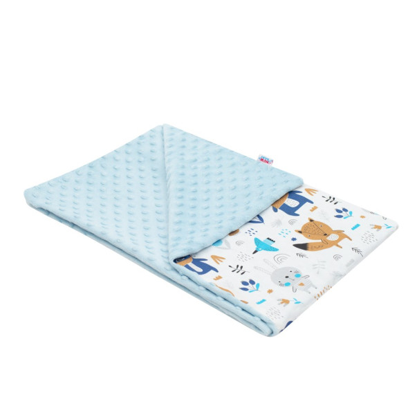 Dětská deka z Minky New Baby Medvídci modrá 80x102 cm
