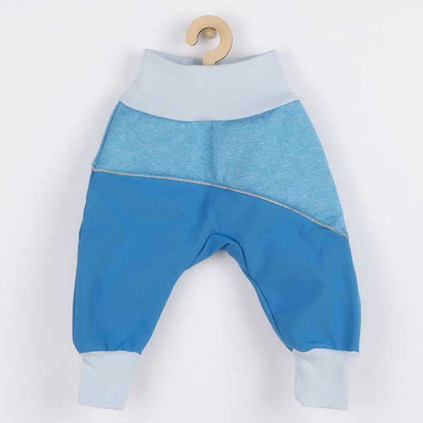 Levně Softshellové kojenecké kalhoty New Baby modré 68 (4-6m)