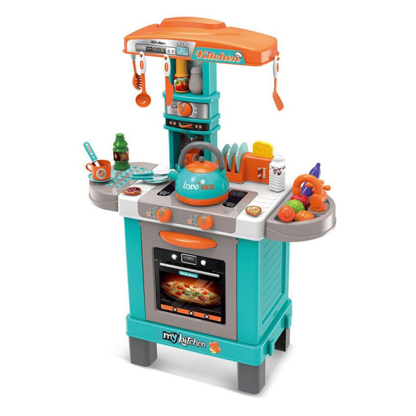 Dětská kuchyňka Baby Mix malý šéfkuchař + příslušenství modrá