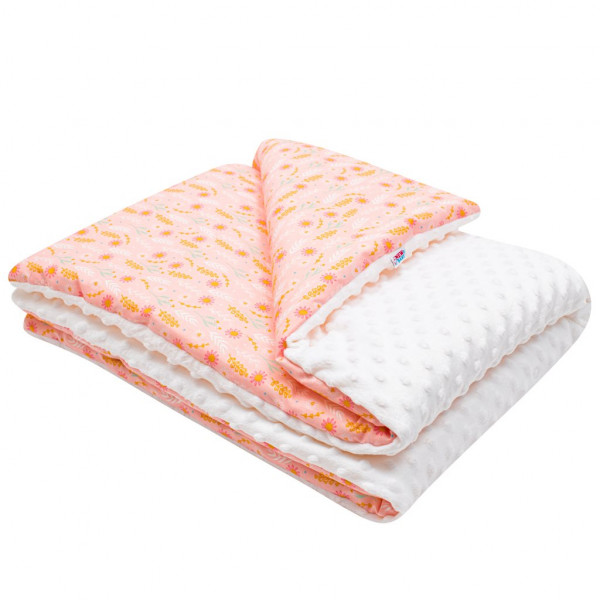 Dětská deka z Minky s výplní New Baby Harmony růžová 70x100 cm