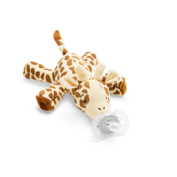 Plyšová hračka s dudlíkem  Avent Ultrasoft + 0m žirafa