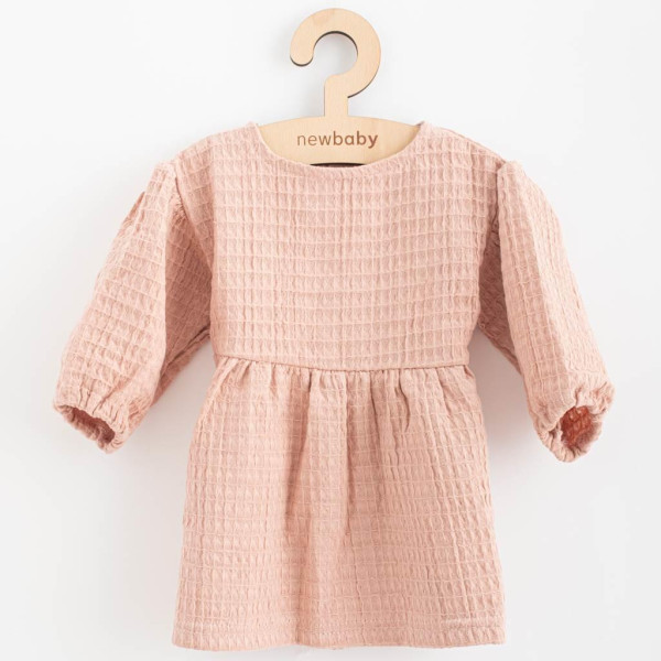 Kojenecké mušelínové šaty New Baby Comfort clothes růžová 74 (6-9m)